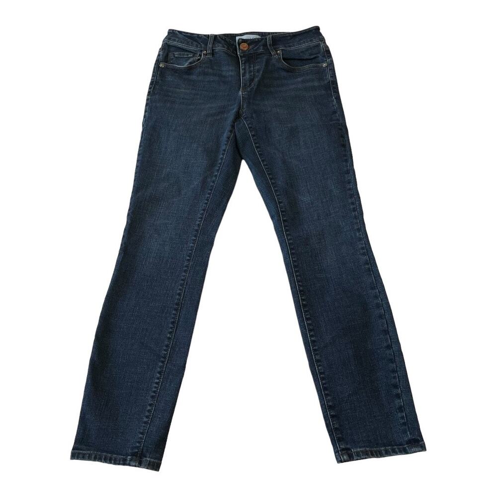 LOFT Womens Jeans Size 2/26 Blue Skinny Stretch Mid Rise Dark Wash Denim Jeans